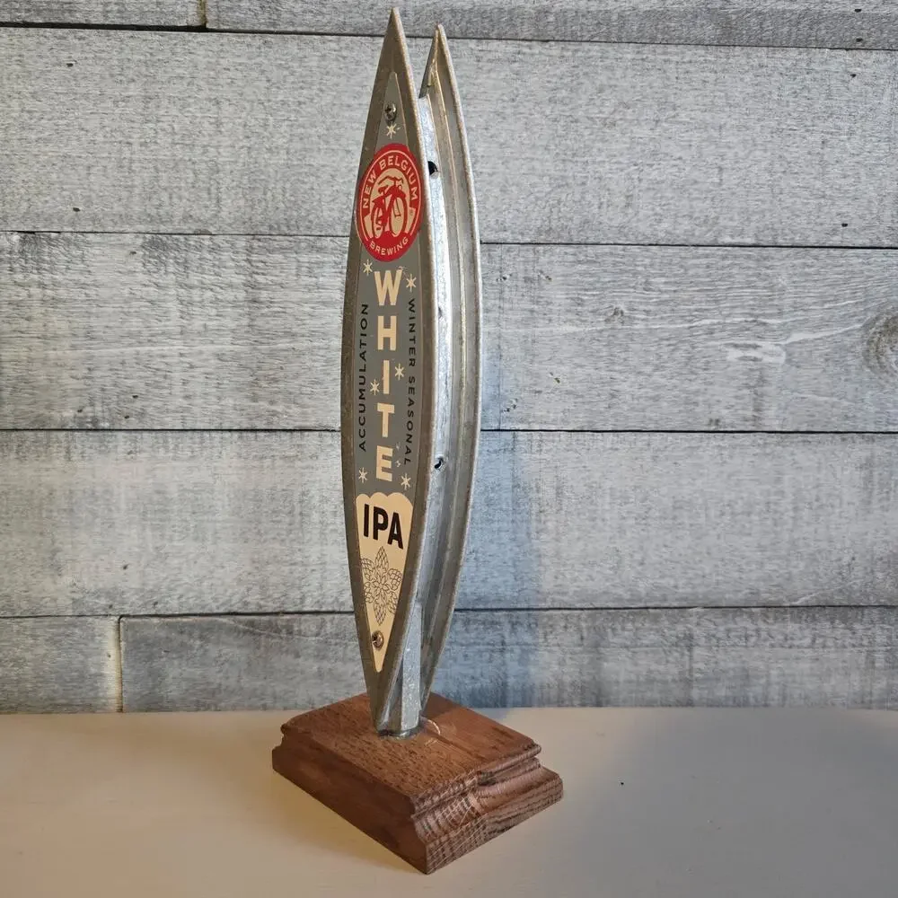 New Belgium Brewing White Winter Seasonal IPA Metal Aluminum 11” Beer Tap Handle
